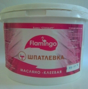 Шпатлевка масл-клеевая "Фламинго" 1кг банка/12шт.
