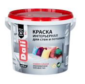 Краска интерьерная (для стен и потолков) акрил. белоснежная DALI 5л Краска интерьерная (для стен и потолков) акрил. белоснежная DALI 5л