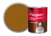 Эмаль "Расцвет" для пола быстросохнущая золотисто-коричн. 0,9кг/14шт.
