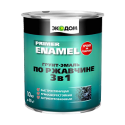 ЭкоДом грунт-эмаль по ржавчине 3 в 1 черная 10кг ЭкоДом грунт-эмаль по ржавчине 3 в 1 черная 10кг