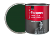 Грунт - эмаль по ржавчине "Расцвет" темно-зеленая RAL 6005 2,7кг/6