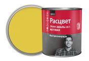 Грунт-эмаль БЫСТРОСОХНУЩАЯ "Расцвет" матовая желтая 2,7кг