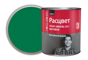 Грунт-эмаль БЫСТРОСОХНУЩАЯ "Расцвет" матовая зеленая 2,7кг