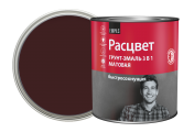 Грунт-эмаль БЫСТРОСОХНУЩАЯ "Расцвет" матовая шоколадно-коричневая 2,7кг