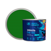 Эмаль ПФ-115 "Простокрашено" зеленая  1,8кг БАУ/6