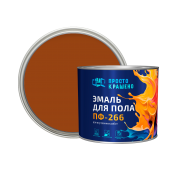 Эмаль "Простокрашено" для пола терракотовая 1,8кг БАУ/6