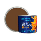 Эмаль "Простокрашено" для пола желто-коричневая 1,8кг БАУ/6