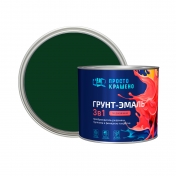 Грунт - эмаль по ржавчине 3в1 "Простокрашено" зеленая 1,8кг/6