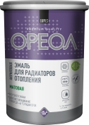 Эмаль "Ореол" акриловая матовая термостойкая для радиаторов 1,1 кг/6