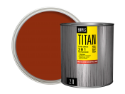 Грунт - эмаль по ржавчине ОРЕОЛ TITAN красно-коричневый 2,7кг/2
