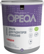 Эмаль "Ореол" акриловая глянцевая термостойкая для радиаторов белая 3кг/4