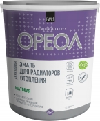 Эмаль "Ореол" акриловая матовая термостойкая для радиаторов белая 3кг/4