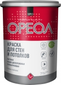 Краска ВД Ореол белоснежная для стен и потолков 1.3кг/6