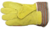 5075024 Желтые перчатки из расщепленной кожи