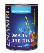 Эмаль "Простокрашено" для пола желто-коричневая 2,7кг/6 Эмаль "Простокрашено" для пола желто-коричневая 2,7кг/6