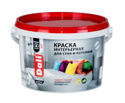 Краска интерьерная (для стен и потолков) акрил. белоснежная DALI 2,5л