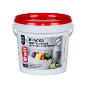 Краска интерьерная (для стен и потолков) акрил. белоснежная DALI 0,9л/ 6шт